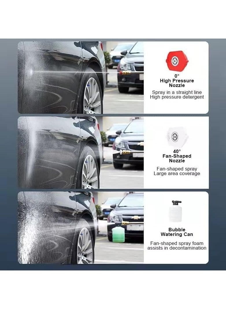 48V Cordless Portable Washer Electric High Pressure Cleaner Machine 200W 30 Bar Lithium Handheld Car Cleaning Device With Foam Generator Nozzle Water Pump - Image 3