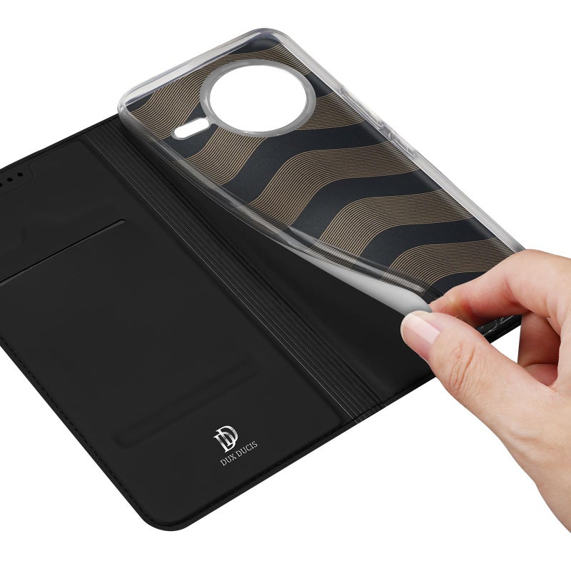HuHa Case Cover For Xiaomi Poco F7 Pro / Redmi K80 DUX DUCIS Skin Pro Series Flip Leather Phone Case(Black) - Image 5