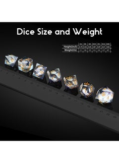 DNDND Liquid Sharp Edge Dnd Dice, A Full Set Of Liquid D&D Die With Gift Case For Dungeons And Dragon Game (Grey Liquid)  - Image 5