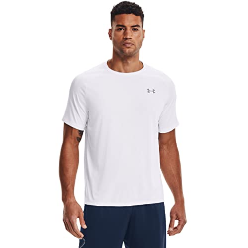 Under Armour Men's Tech 2.0 Short-Sleeve T-Shirt , White (100)/Overcast Gray, Small - Image 1