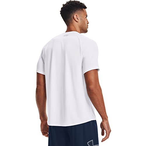 Under Armour Men's Tech 2.0 Short-Sleeve T-Shirt , White (100)/Overcast Gray, Small - Image 2
