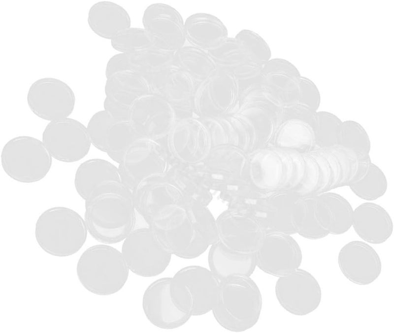 klarako Pack of 400 Coin Holder 21mm Capsules Round Clear Container Box - Image 1