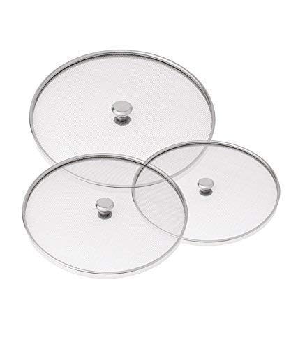 faas faas Stainless Steel Food CoverMilk Cover JaliSteel JaliMultipurpose Net Lid Set of 3 Pcs 7 8 9 Inches  - Image 2