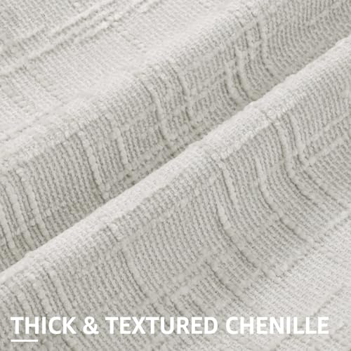decorUhome Light Grey Chenille Throw Pillow Covers 18x18 Set of 2 Textured Soft Cozy Slubby Couch Pillow Covers Modern Farmhouse Boho Decorative Pillow Cases for Bed Sofa Living Room - Image 3
