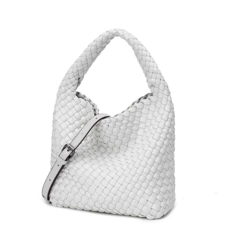 Niche Hand-Woven Hand-Woven Bag, Versatile Mother-In-Law Bag, Textured One-Shoulder Armpit Vegetable Basket, Bucket Bag - Image 1