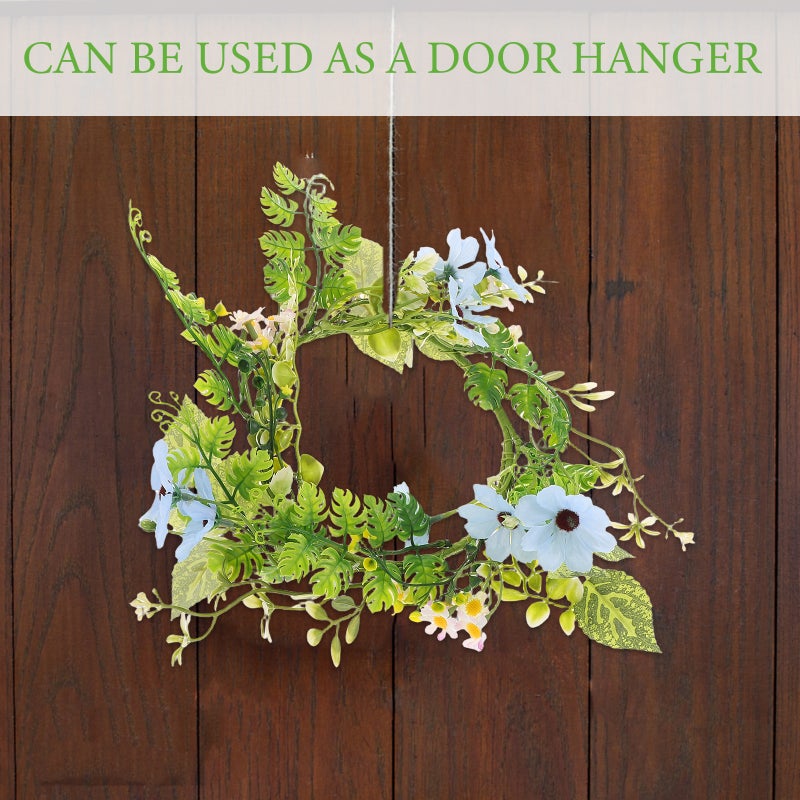 Romantic Faux Floral Candle Wreath Holder Flower Candle Wedding Table Centerpiece Party Decoration Door Hanging Seasonal Home Decor - Image 2