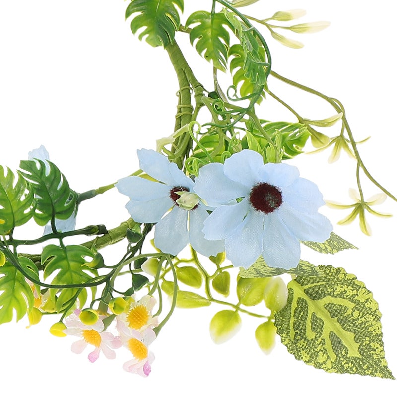 Romantic Faux Floral Candle Wreath Holder Flower Candle Wedding Table Centerpiece Party Decoration Door Hanging Seasonal Home Decor - Image 4