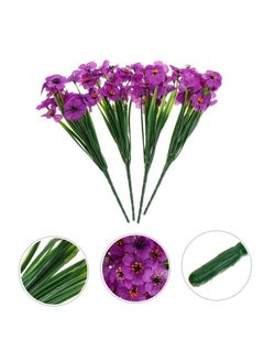 FOMIYES 1 Set 4Pcs Decorative Artificial Flowers Fake Artificial Greenery Stem Fake African Violets Artificial Flowers For Outdoors Wedding Decor Wedding Table Decor Home Decor Fake Flower  - Image 3
