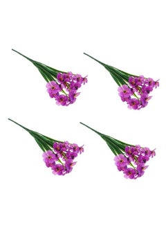 FOMIYES 1 Set 4Pcs Decorative Artificial Flowers Fake Artificial Greenery Stem Fake African Violets Artificial Flowers For Outdoors Wedding Decor Wedding Table Decor Home Decor Fake Flower  - Image 2