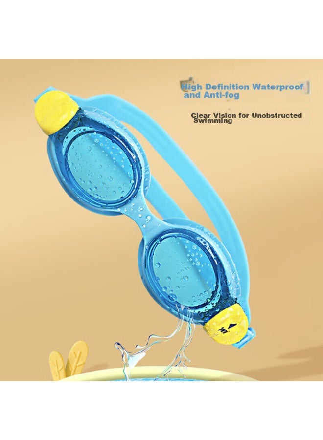 View Children's Swimming Goggles For Boys And Girls, Large Frame Anti-fog Professional Training Waterproof Swimming Gl 730jasa Am - Image 5