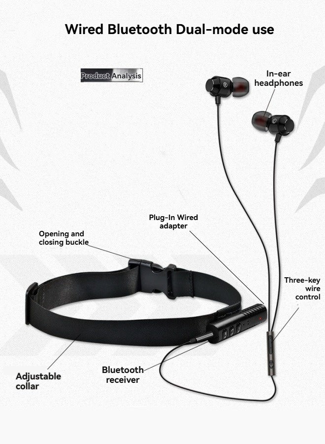 M MIAOYAN New Neck Ring Bluetooth Headset Noise Cancelling Trendy Headset Sports Neck Ring Gaming Bluetooth Headset  - Image 2