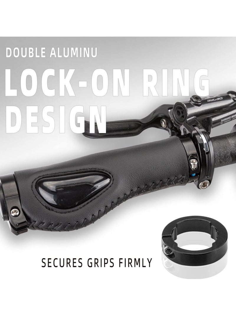 Y&D - Bike Grips, Ergonomics Design Soft Gel Handle Bicycle Grips Double Aluminum Clamp Lock on Specialized Replacement for Mtb Bmx Mountain Bar - Image 1