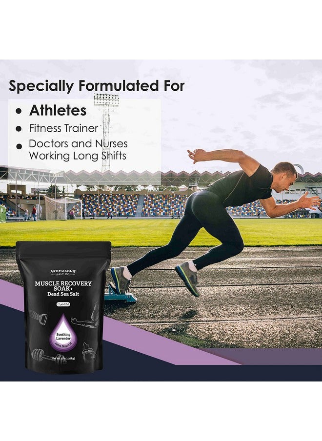 Aromasong - Muscle Recovery Bath Soak 3 Lb With Pure Dead Sea Salt Optimsm Magnesium Flakes & Essential Oils For Post Workout Sorenessmade In Usabath Salt For Pain Relief. - Image 1