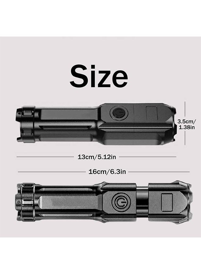 MXN 2 Pcs Rechargeable Flashlights with 1000M Long Throw Super Bright LED Small Powerful Tactical Flashlight with Memory Function, Pocket Waterproof Flash Light for Camping, Emergency - Image 2