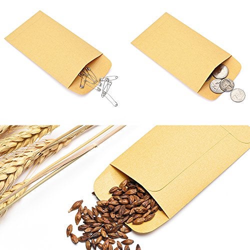ACSTEP #1 Small Coin Envelopes 2-1/4 x 3-1/2, Kraft Mini Key Envelopes with Gummed Flap in Brown, Seed Packets Envelopes for Storing Seeds, Tip Envelope for Cash 500pcs - Image 5