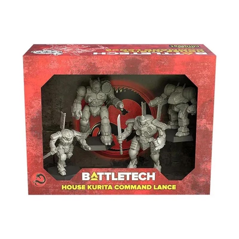 BattleTech ForcePack: House Kurita Command Lance â€“ Mech Miniatures Expansion by Catalyst Game Labs | Ages 14+ | 1+ Players | Four Premium-Quality Plastic Miniatures