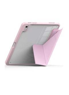 Terra iPad Terra 10.9 Air 4/5 / 2021/2022 Cover with Smart Pen Holder Slim Smart Cover with Stand 2 in 1 Pink/Clear  - Image 4