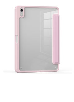 Terra iPad Terra 10.9 Air 4/5 / 2021/2022 Cover with Smart Pen Holder Slim Smart Cover with Stand 2 in 1 Pink/Clear  - Image 5