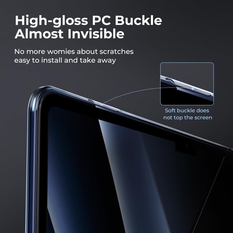 EooCoo Case Compatible with MacBook Air 15 inch M5 2026 2025-2023 Release M4 M3 M2 Model A3448 A3241 A3114 A2941, Plastic Hard Shell Case & Keyboard Cover & Screen Protector, Matte Midnight - Image 3