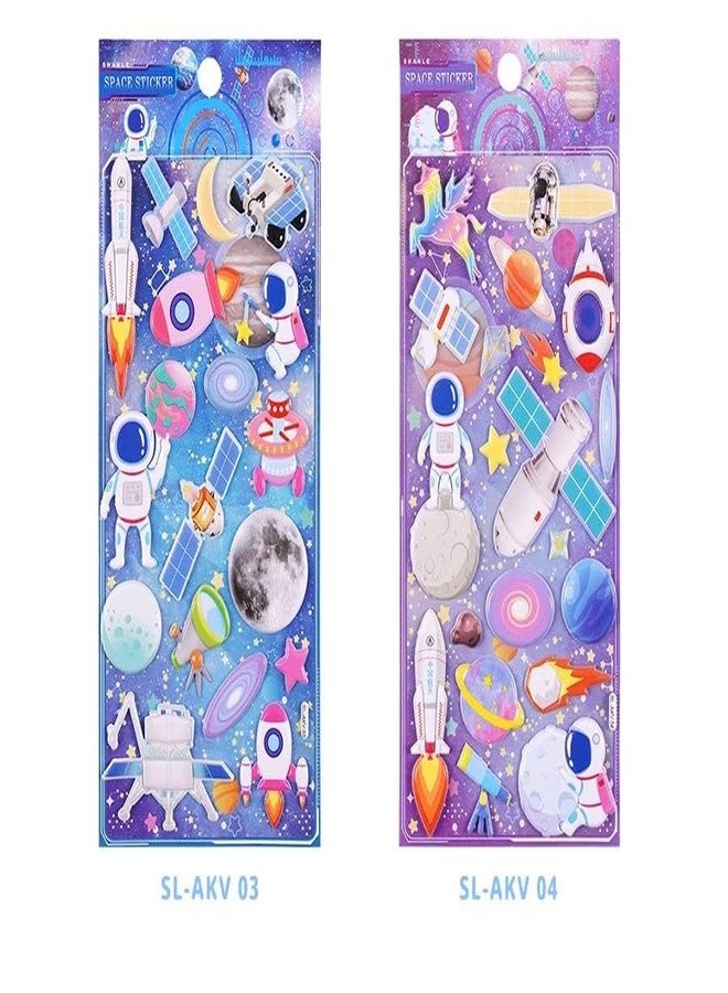 DEOXY عبوة من 4 ملصقات إسفنجية ثلاثية الأبعاد لطيفة للأطفال ذاتية اللصق (يتم إرسال تصميم واحد من أي نوع) - Image 2