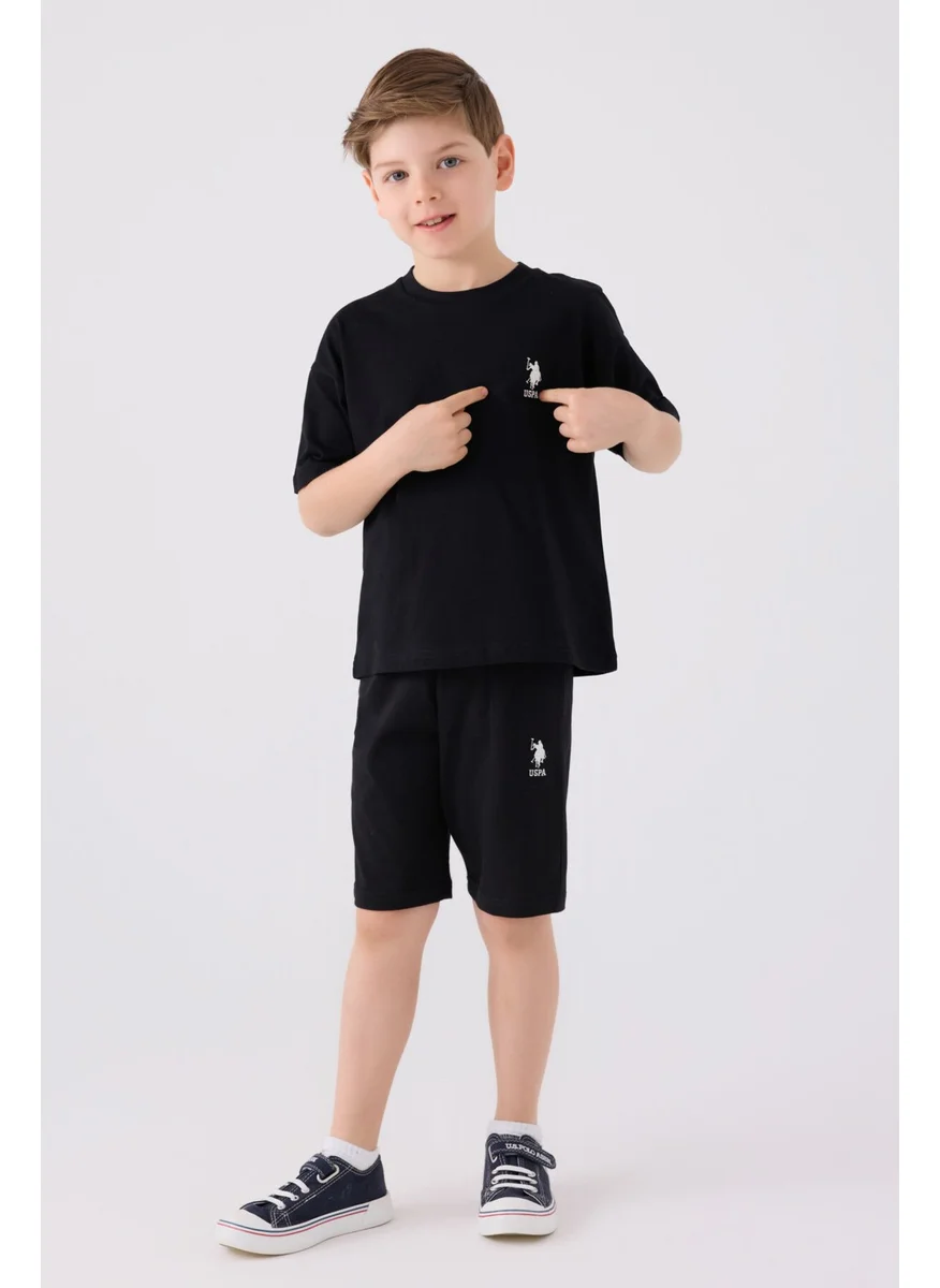 U.S. Polo Assn. Boys Black Bermuda Set