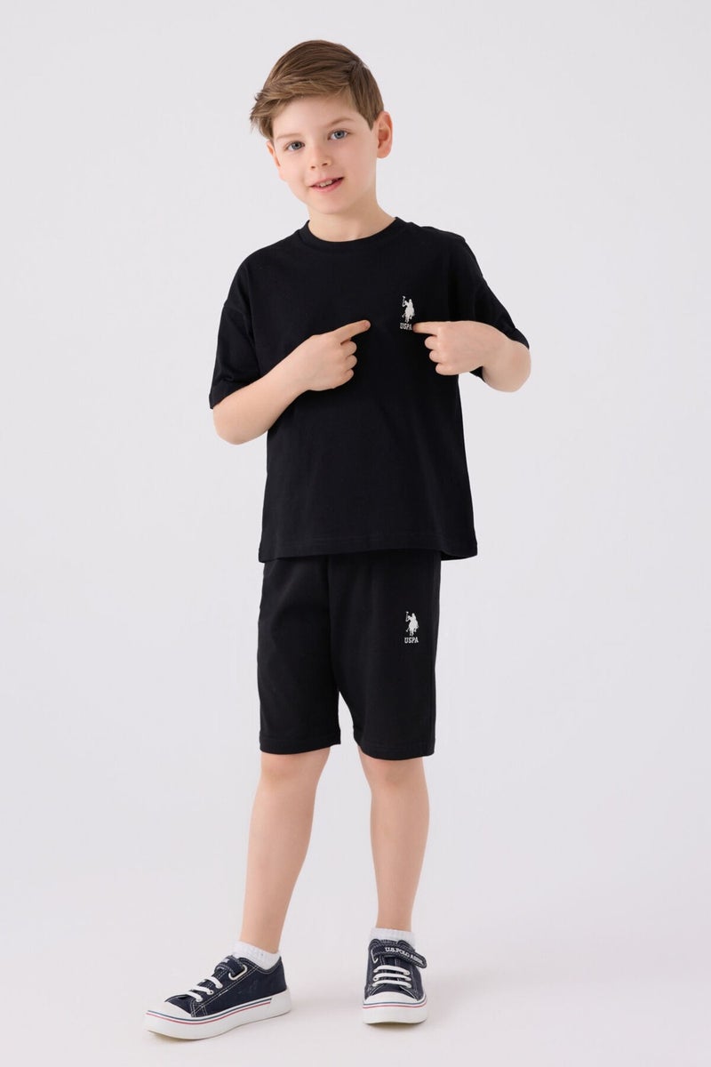U.S. Polo Assn. Boys Black Bermuda Set  - Image 1