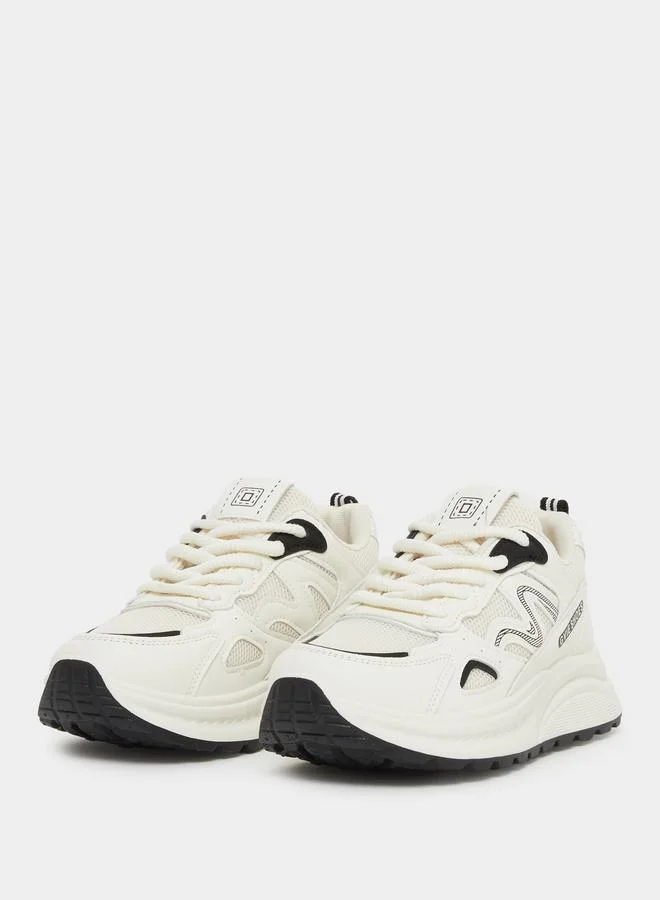 ستايلي Styli Chunky Sole Lace Up Sneakers