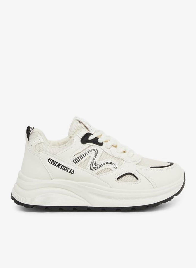 Styli Active Chunky Sole Lace Up Sneakers - Image 1