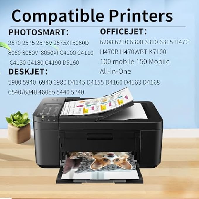 337XL BLACK INK CARTRIDGE REPLACEMENT FOR HP 337 PHOTOSMART C4180 C4188 D5155 D5156 DESKJET 5940 5943(2 BLACK)- PACKAGING MAY VARY - Image 3