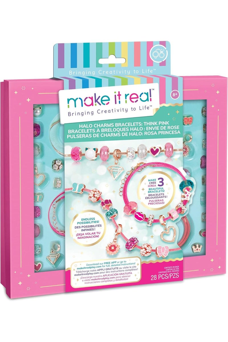 Make It Real Halo Charms Bracelets Think Pink 1722 - Image 1