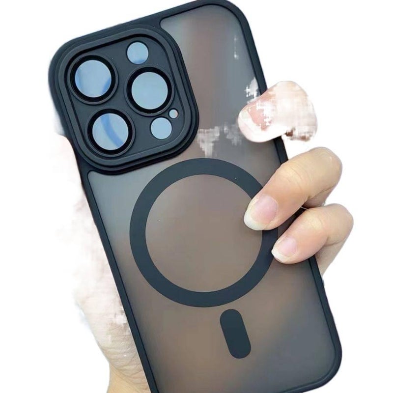 MagSafe iPhone 13 Pro Max Drop Protection Acrylic for iPhone 13 and Full Coverage and Matte Finish in Black - Image 4