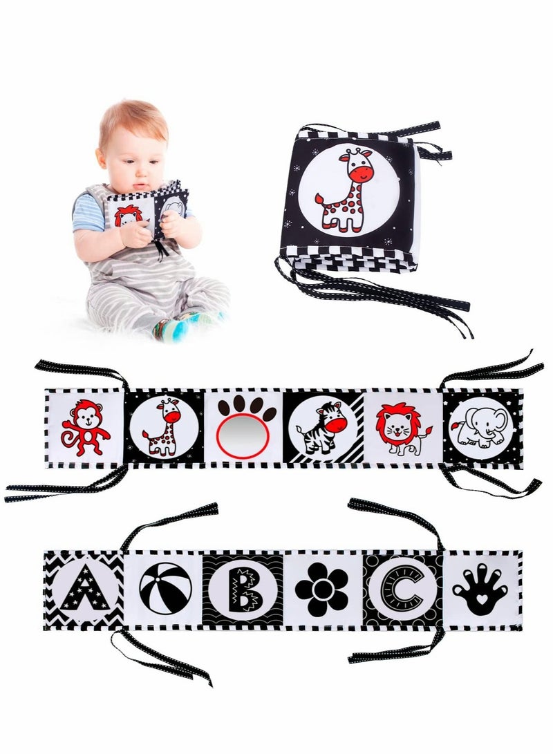 Excefore Baby Toys 0-6 Months, Black and White High Contrast Sensory, Three-Dimensional Can Be Bitten Tear Not Rotten Paper 0-3 Years Old Newborn - Image 1