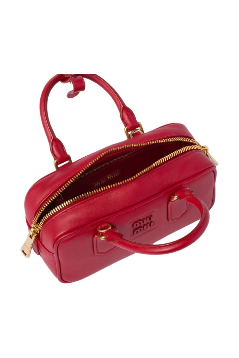Miu Miu MIU Arcadie Leather Crossbody Hobo Handbag Women Camera With Top Handle  - Image 4