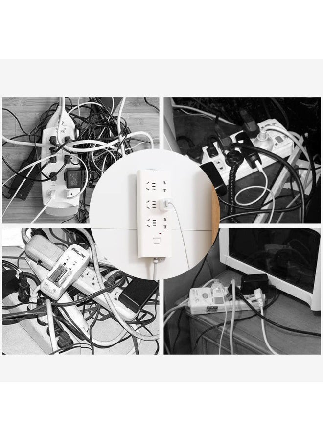 4 Pack Self-Adhesive Power Strip Holder, No-Drill Wall Mount Socket Organizer, Extension Block Holder for Home, Kitchen, and Office - Image 4