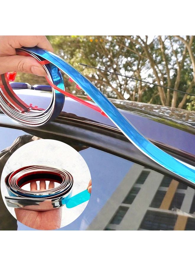 Chrome Car Molding 10mm x 3m Universal Automotive Scratch Proof Decorative Sticker for Car Exterior Interior Body Side Door Window Trim Auto Accessories - Image 2