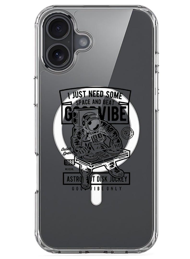 Theodor Magnetic Case for Apple iPhone 17 Compatible with MagSafe Wireless Charging, Shockproof Phone Bumper Cover - Good vibe - Image 1