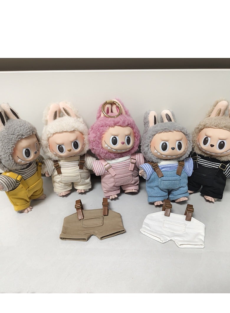 Labobu Clothes Overalls Labobu Keychain Accessories Cute Doll Clothes Fashion Jumpsuit 15/17cm Labobu 1st, 2nd and 3rd Generation Universal (Doll Not Included)  - Image 2
