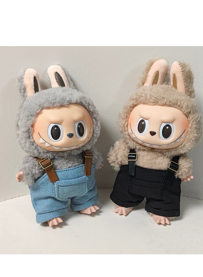 Labobu Clothes Overalls Labobu Keychain Accessories Cute Doll Clothes Fashion Jumpsuit 15/17cm Labobu 1st, 2nd and 3rd Generation Universal (Doll Not Included)  - Image 3