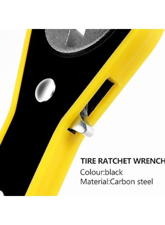 Labor-Saving Tire Ratchet Wrench – Carbon Steel Auto Repair Cross Tool for Easy Wheel Nut Removal - Image 2