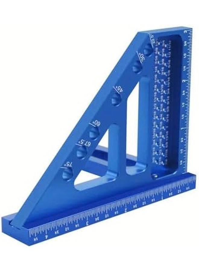 Red Aluminum Woodworking Protractor with Precision Marking Holes Multifunctional Square for Engineers Carpenters - Image 4