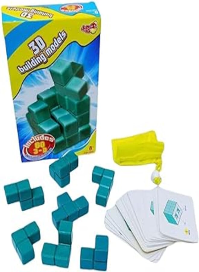 Al Safwa W26-98 3D Blocks and Cards Set, Multicolor