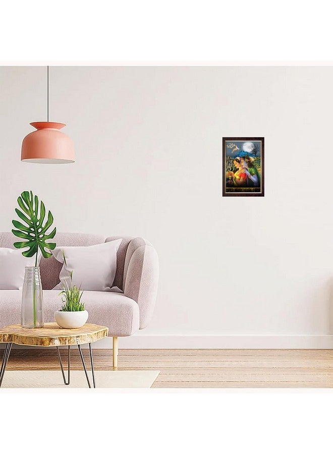 Dharvika Innovations Dharvika Innovations Radha Krishna Photo Frame Big Size Home Decoration with Sparkle Coated Lamination (14x20 Inch) - 20537 - Image 4