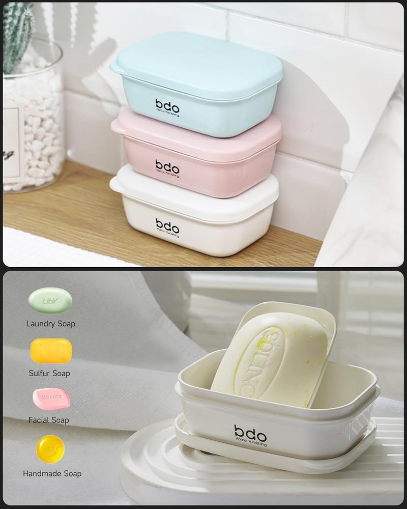 Doter Travel Soap Case, Leakproof Soap Container with Lid, Portable Bar Soap Holder for Traveling, Soap Dishes for Bathroom, Shower, Gym, School, Camping, Vacation, Outdoor - Image 4