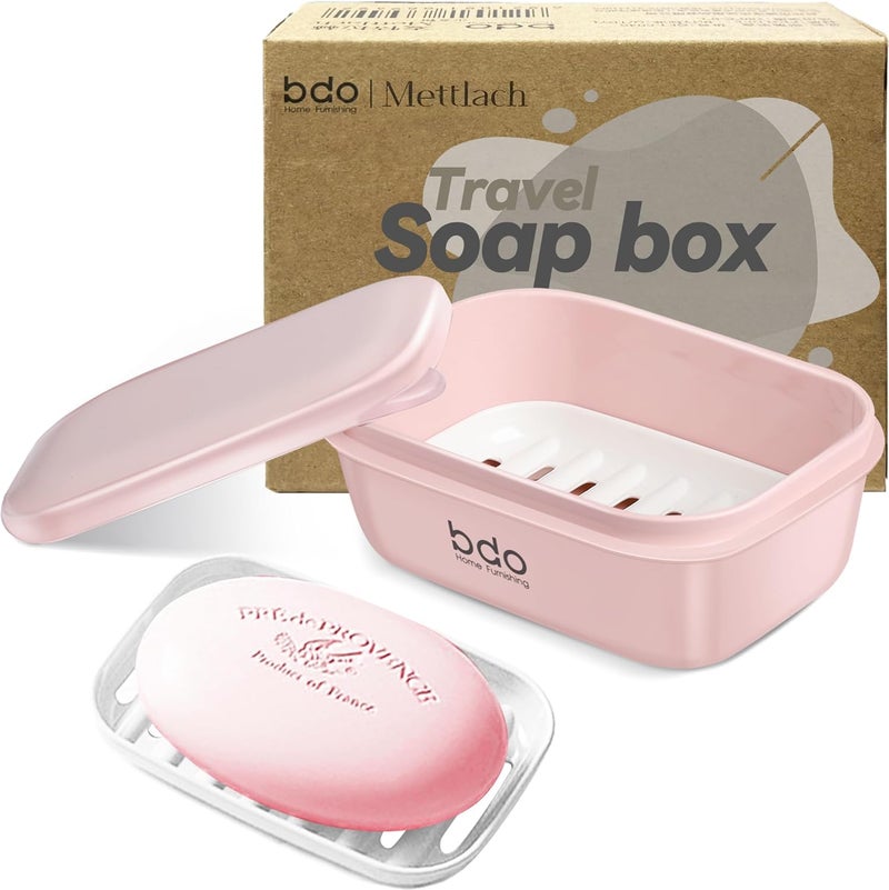 Doter Travel Soap Case, Leakproof Soap Container with Lid, Portable Bar Soap Holder for Traveling, Soap Dishes for Bathroom, Shower, Gym, School, Camping, Vacation, Outdoor - Image 1