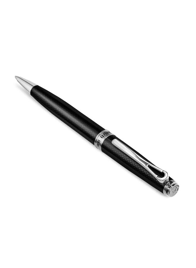 CERRUTI 1881 Giovanni Stainless Steel Trims Twist Ballpoint Pen for Men, Blue Ink