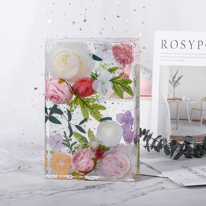 ARTOOL Rectangle Deep Casting Mould Resin Art Mold Decorative DIY Flower Preservative Silicone Mold Epoxy UVResin Art Mould 6.6x9.9 Inch 2.1 Inch Depth Set of 1 - Image 4