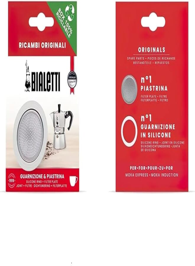BIALeTTI 1 SILICON GASKET + 1 FILTER 3/4 CUPS