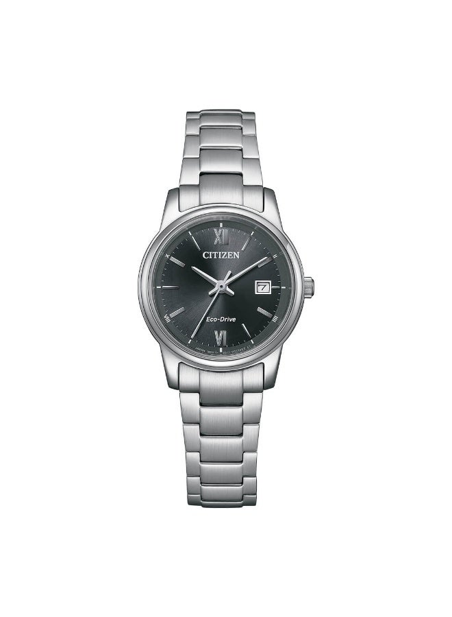 Citizen Eco-Drive Black Dial Stainless Steel Strap Ladies Watch EW2318-73E - Image 1