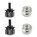 HRJZF 4 PCS Stainless Knurled Fender Rear Seat Bolts Screw and Nut Kit Quick Mount Compatible with 19862023 Harley Touring Soft BlackBlack - Image 2