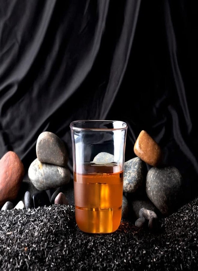 HAPPI Unbreakable Water and Juice Drinking Glass Platinum Beer/Wine/Sharbat/Juice Glass Plastic PET Transparent Stylish Set, 6 Pieces, 250 Ml - Set of 6 - Image 5